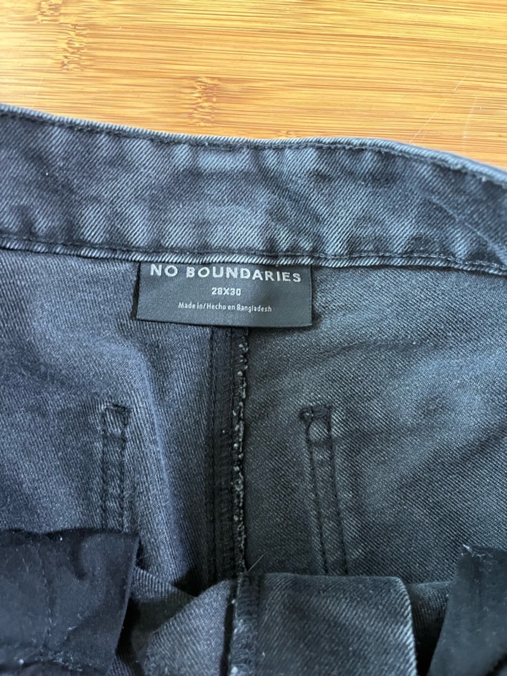 No Boundaries Paint Splatter Charcoal Denim Carpenter Straight Leg Jeans - Picture 6 of 12